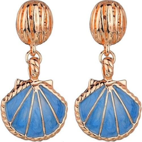 2020 New Fashion Metal Shell Dangle Earrings Geometric Trendy Drop Earrings for Women Girls Jewelry Gift for Girls