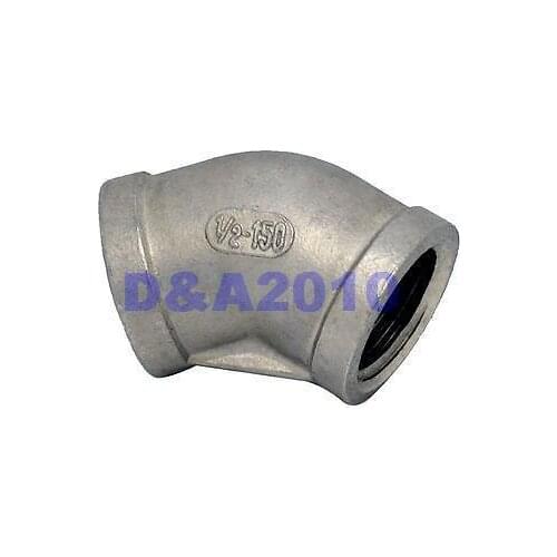 New 45 Degree Elbow 1/2" Female Fitting 304 Stainless Steel Pipe Biodiesel NPT NEW