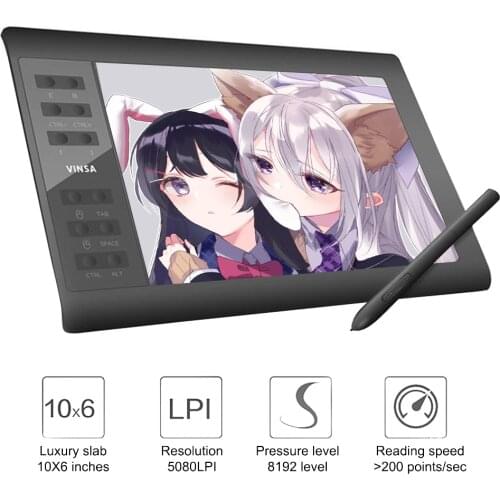 New Master Graphic Tablet 10X6 inch 8192 Levels Digital Drawing Tablet No need charge Pen Tablet Support Android Phone
