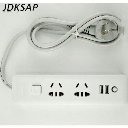 Power Plug Socket With 2USB Port Portable Plug Adapter Multifunctional Smart Home Electronic Products 1.5M Extension Cord