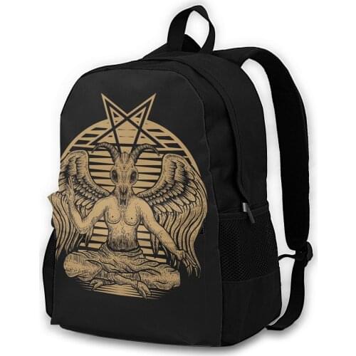 Baphomet Satanic Adult backpacks, leisure bags, backpacks, storage bags, men women backpacks