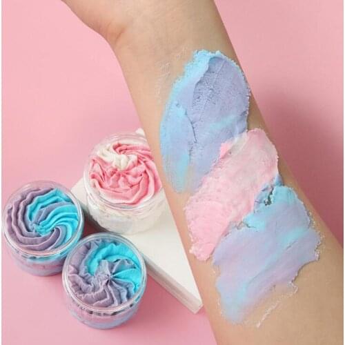 Ice Cream Body Scrub 3 Color Garland Exfoliating Scrub Deep Cleansing Pore Acne Treatment Exfoliating Gel Brightening Body Scrub