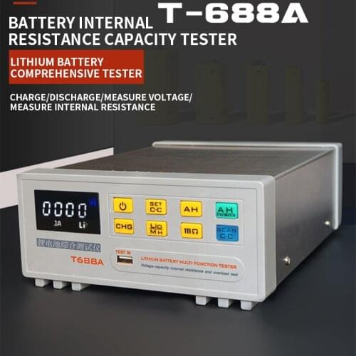 T-688A Battery Internal Resistance Capacity Tester 18650 21700 26650 32650 Battery Pack Test