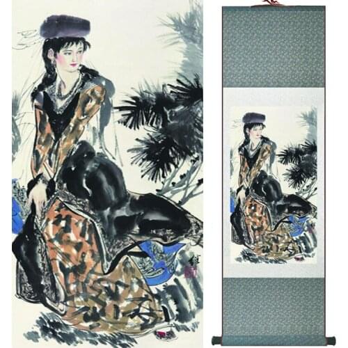 Traditional Chinese art painting Silk scroll painting Chinese wash painting Chinese wash painting 051203