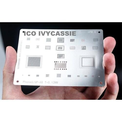 MIJING BGA Stencil For iPhone 6-XS MAX A8/9/10/11/12/13 CPU RAM Nand Wifi Baseband Power Audio IC Reballing Solder Tin Plant Net