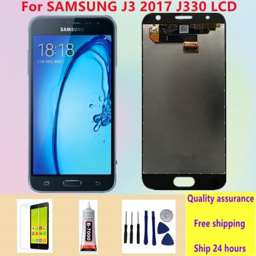 Original 5.0" For SAMSUNG Galaxy J3 2017 J330 J330F J3 PRO LCD Display No Dead Pixel Touch Screen Sigitizer Assembly Replacment