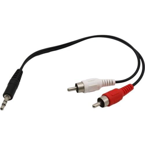 1pc 3.5mm 1/8" Stereo Female Audio Stereo To 2 RCA Female Y Splitter Adapter Cable 28cm