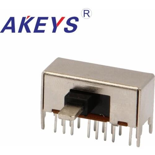 10PCS SK-42H01 4P2T-G10 Four pole double throw handle heights 4.0mm slide switch side insert 16 pin with 4 fixed pin