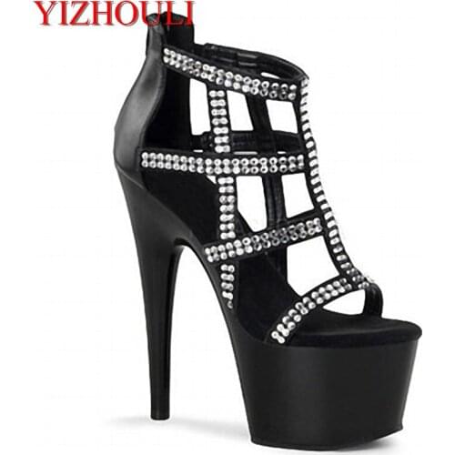15CM Shiny rhinestones Super High Heel Platforms Pole Dance / Performance / Star / Model Shoes, Wedding Shoes