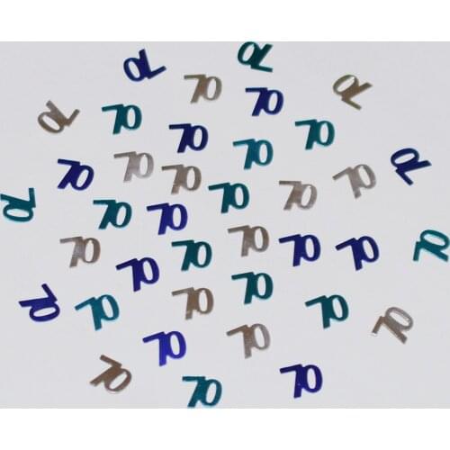 150g Lady Women Happy Birthday Party Sprinkle Metallic Confetti Number Digital The Old Men Age 70 Years Old Table Scatter Decors