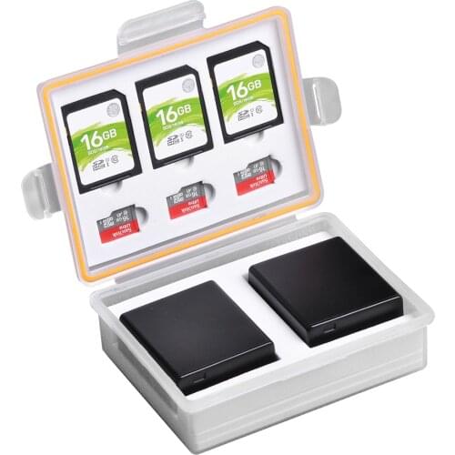 1x Camera Battery Box Storage SD TF Memory Card Case for Panasonic DMW-BLG10 DMW-BMB9 CGA-S006 Sony NP-FW50 NP-FV50 Batteries