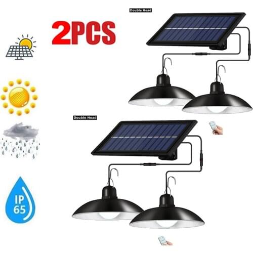 2pcs Retro Lampshade LED Solar Light Outdoors 5V Portable Camping Lamp LED Solar Street Light 15W Plaza Emergency Lamp Waterproo