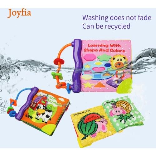 4 Styles Baby Toys Soft Cloth Books Rustle Sound Infant Rattle Toy Baby Toys Early Educational Toys Cognitive Book for Kids