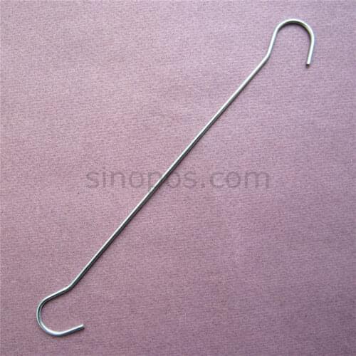 40/50cm Double Hook Steel, Metal Display Hook,secured /retail display hooks double c ends, pos/pop ceiling poster hanger