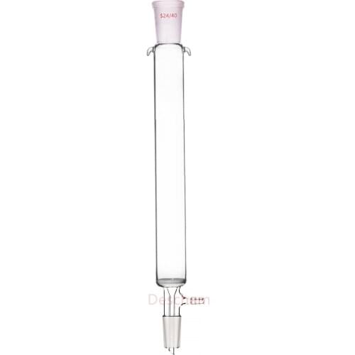 400ml,24/40,30CM,Glass Chromatography Column,OD=45mm,10mm Vacuum Hose Connection