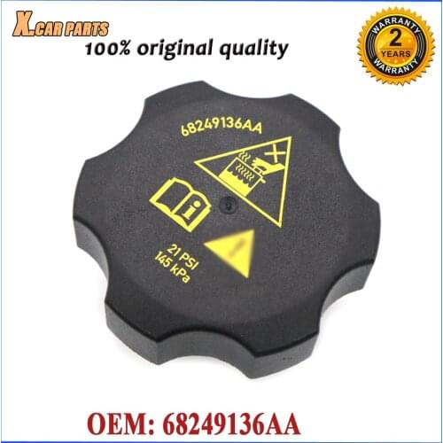 68249136AA Car Engine Coolant Bottle Reservoir Cap Cover For Chrysler Pacifica Dodge Durango Jeep Cherokee Compass Renegade Ram