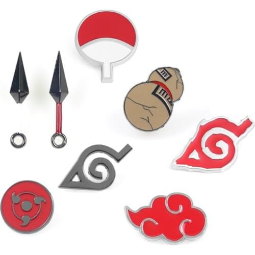 Anime Uzumaki Naruto Sasuke Hyga Hinata Hatake Kakashi Jiraiya Uchiha Itachi Killer Bee Megumi Movie & Tv Brooch Badge Toys