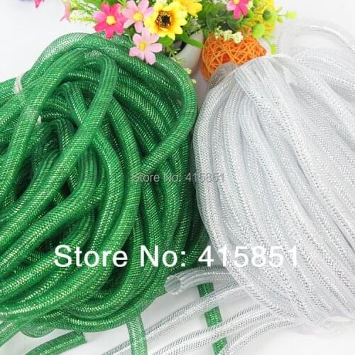 Free shipping 16mm Metallic Neon pure color Cyberlox Tubular Crin 30 yard #30color
