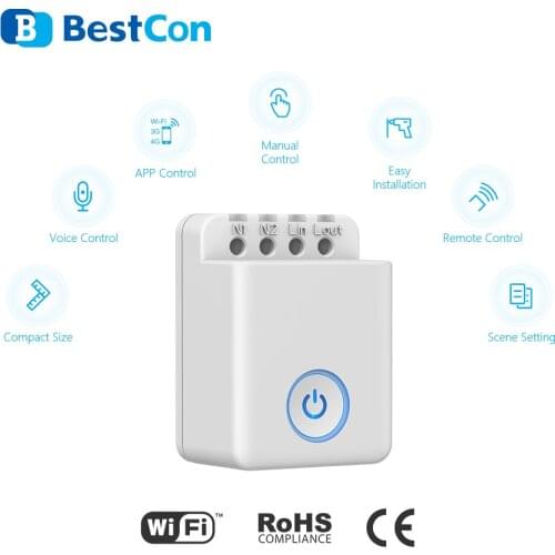 BroadLink Bestcon MCB1 DIY Wi-Fi Control Box work with Google Home and Alexa Wifi Light Swtich
