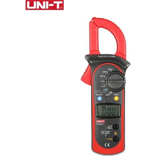 UNI-T Digital Clamp Meter 600A 600V AC DC Auto Range Resistance Frequency Temperature Electric Tester UT201 UT202 UT203