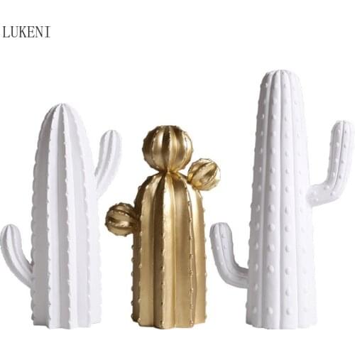 Nordic Cactus Decorations Bedroom Desktop Creative Wine Cabinet TV Cabinet Resin Crafts