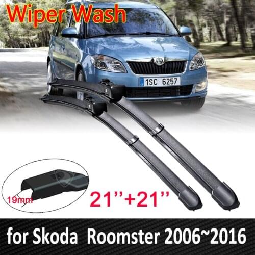 For Skoda Roomster 2006~2016 Car Wiper Blades Front Windscreen Windshield Window Wipers 2007 2008 2010 2011 2012 2013 Car Goods