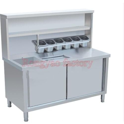 Food Fruit Storage Preservation Work Bench Refrigerate For Western Food Shop Cake Tea Store Cold Dishes Restaurant Equipment