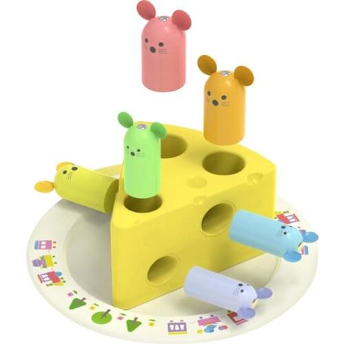 Montessori Save Cheese Baby Early Education Toys Color Shape Cat And Mouse Game Toy Parent Child Interactive Toys