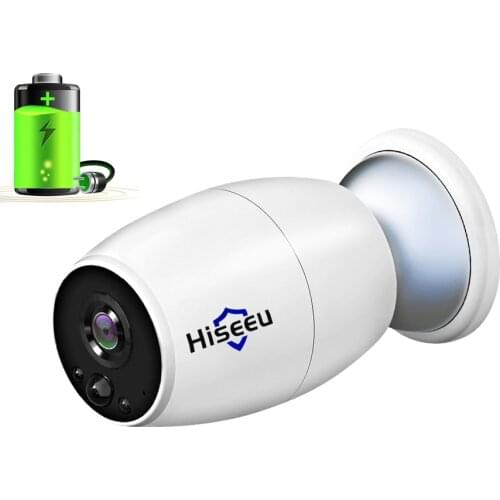 Hiseeu wifi IP camera video surveillance Rechargeable Battery 1080P Full HD Outdoor Indoor Security WiFi IP Camera Wide View