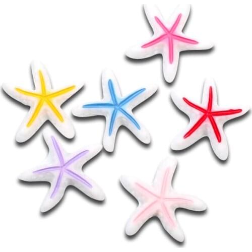30pcs Mixed Kawaii Resin Starfish Decoration Crafts Flatback Cabochon Embellishments For Scrapbooking Accessories Diy