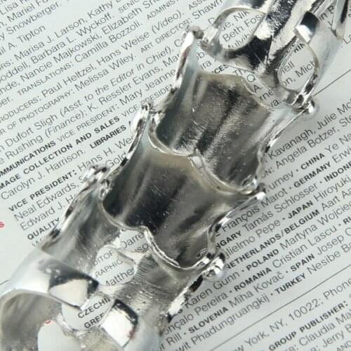 2020 Full Finger Ring Silver Color Band Skull Gothic Claw Ring Punk Joint Rock Knuckle Rings Fashion Prom Party Jewelry Gift