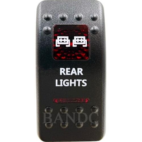 Cover Cap Only！REAR LIGHTS Rocker Switch Cover Cap Red Window Labeled for Boat Truck ARB Carling NARVA Control Cap Accessories