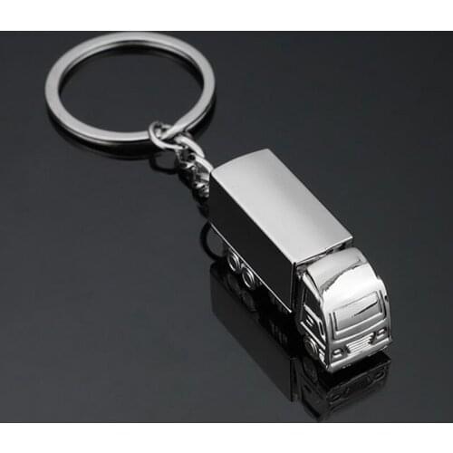 Mini Metal Truck Model Key Ring Keyfob Cute Car Keychain New Creative Gift Interior Accessories Key Rings For Women Men
