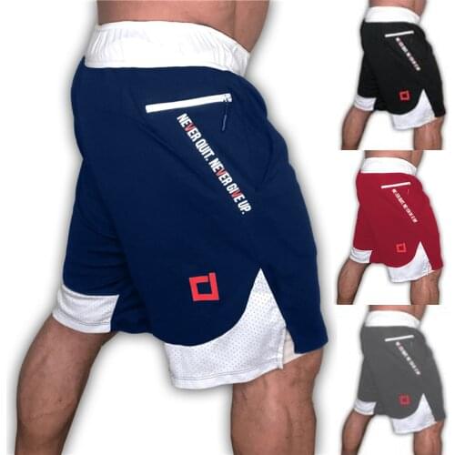 2020 NEW Mens Running Shorts Mens 2 in 1 Sports Shorts Male double-deck Quick Drying Sports men Shorts Jogging Gym Shorts men