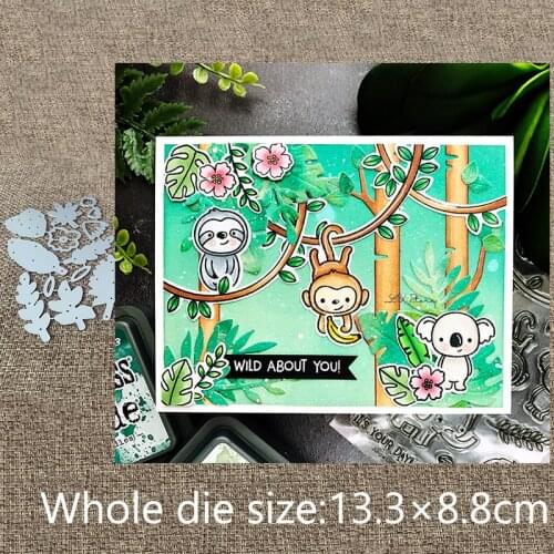 New Design Craft Metal stencil mold Cutting Dies Tropical Foliage decoration scrapbook die cuts Album Paper Card Craft Embossing