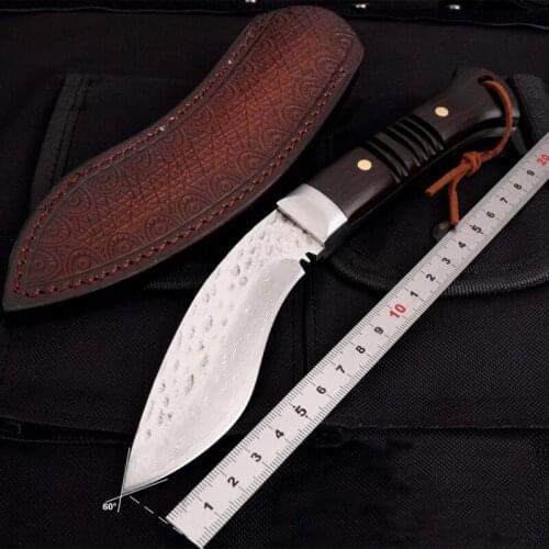 High hardness VG10 Damascus steel knife self defense wilderness survival knife field survival sharp outdoor tools