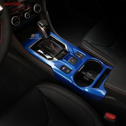 Gear Shift Box Panel Overlay Carbon Fiber For 2018 Subaru XV Crosstrek W/ EPB ABS Interior Dashboard Cover Accessories