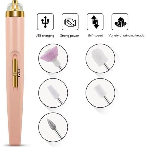 Portable Electric Nail Drill Machine Kit Manicure Drill Nail Art Pen File Nail Tools Grinding Burnishing Polisher Kit