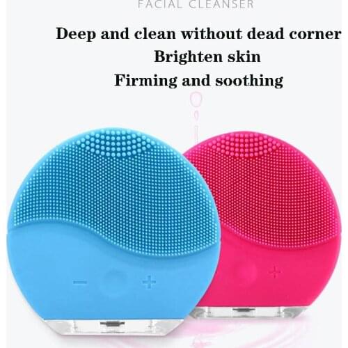 Silica Gel Electric Cleanser USB Professional Ultrasonic Vibration Electric Cleanser Facial Scrub Black Hair Pore Cleanser Facia