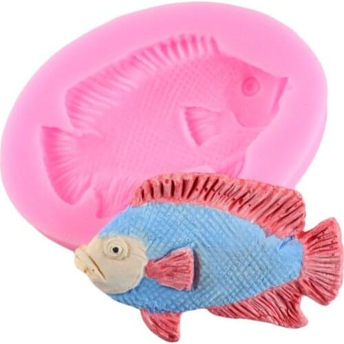 3D Fish Silicone Mold Chocolate Gumpaste DIY Fondant Baking Cake Decorating Tools Soap Clay Molds Sugar Craft Candy Moulds