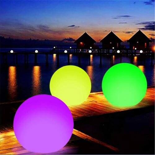 Outdoor Waterproof 13 Color Glowing Ball LED Garden Beach Party Lawn Lamp Swimming Pool Floating Ball light with Inflatable Pump