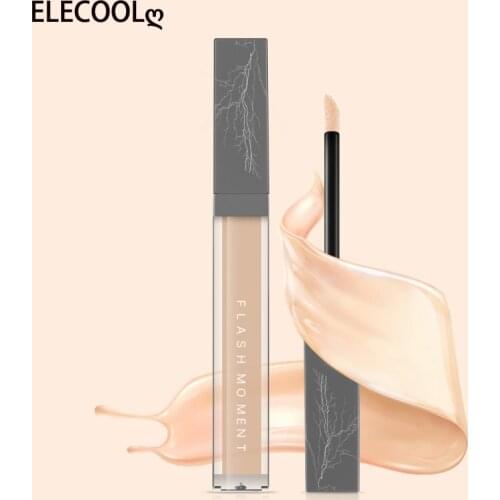 ELECOOL Liquid Concealer Cream Waterproof Full Coverage Concealer Long Lasting Face Scars Acne Cover Smooth Moisturizing Makeup