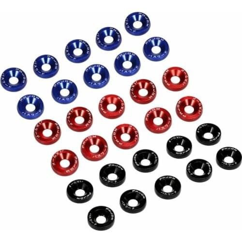 10pcs M6 JDM Car Modified Hex Fasteners Fender Washer Bumper Engine Concave Screws Car-styling Motorcycle Accessories