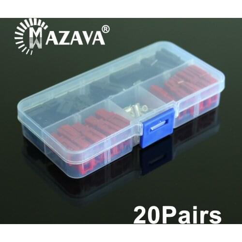20Pairs Box Packing Power Connector Plug 30A 45A PP30 PP45 Red Black Solar Panel 40pcs Contacts Quickly Connect