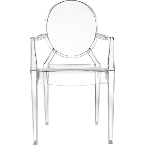 Acrylic crystal chair creative transparent plastic back devil ghost nordic dining wedding makeup