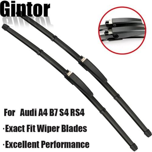 Gintor Car Accesiores Wiper LHD Front Wiper Blades For Audi A4 B7 S4 RS4 2004 - 2008 Windshield Windscreen Front Window 22"+22"