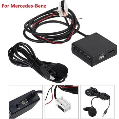 Car Radio Car Bluetooth 5.0 Audio AUX Cable Adapter MIC For Mercedes-Benz W169 W245 W203 W209 W164 R230 APS NTG CD20 30/50