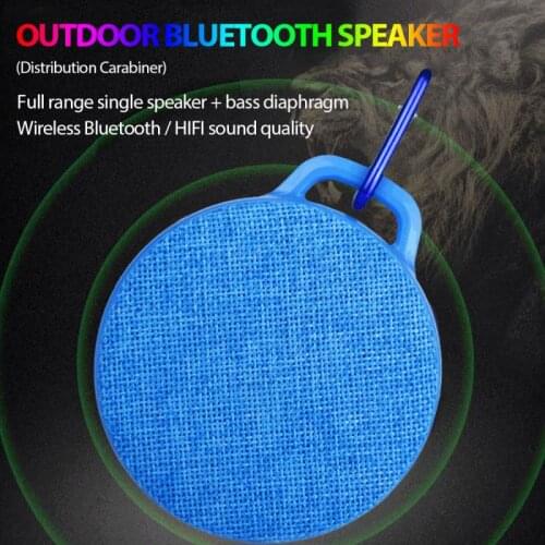 Portable Bluetooth speaker waterproof outdoor with hanging buckle wireless speaker with microphone subwoofer support TF card