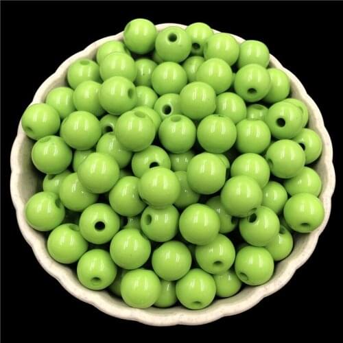 Handmade Material 200PCS 6mm Acrylic beads wholesale Jewelry Accessories DIY Necklace Bracelet Making round Findings Loose Beads