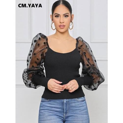 Женские трикотажные футболки CM.YAYA China At AliExpress